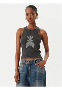 Patrizia Pepe Top 8M1768/J373-S763 Szary Slim Fit. Kolor: szary. Materiał: bawełna #1