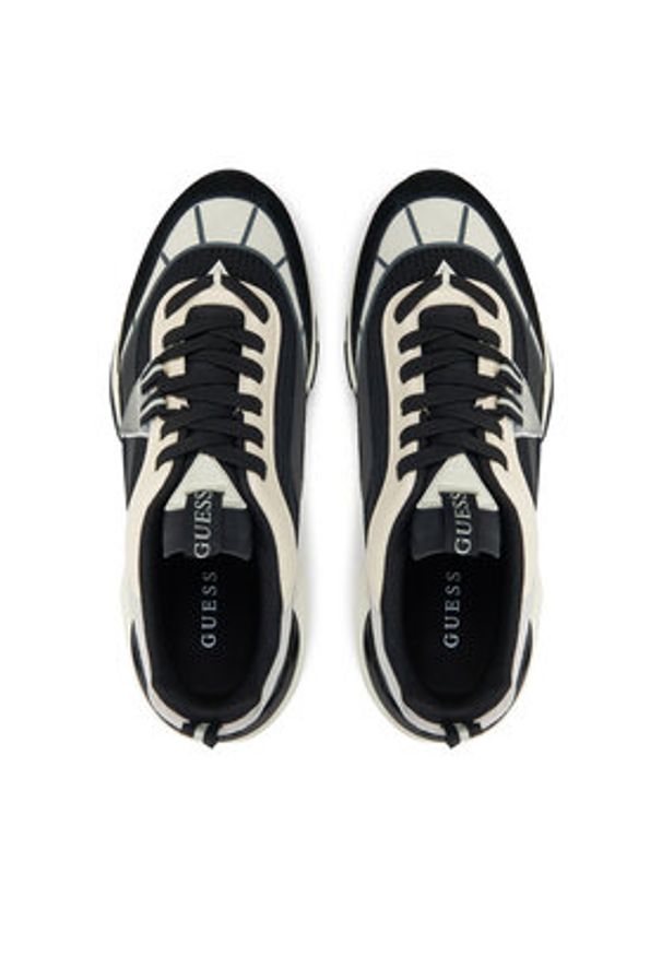 Guess Sneakersy FMJVAL ELE12 Czarny. Kolor: czarny. Materiał: skóra