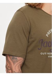 Jack & Jones - Jack&Jones T-Shirt Jprblulouie 12259674 Brązowy Regular Fit. Kolor: brązowy. Materiał: bawełna #5
