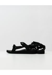 ARIZONA LOVE - Czarne sandały Trekky Pearl. Zapięcie: rzepy. Kolor: czarny. Materiał: materiał. Wzór: aplikacja, paski #5