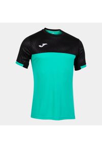 Koszulka do tenisa z krótkim rekawem męska Joma SHORT SLEEVE T- SHIRT. Kolor: wielokolorowy, czarny, zielony. Długość: krótkie. Sport: tenis