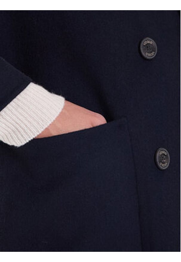 ViCOLO Płaszcz wełniany TF0001 Granatowy Regular Fit. Kolor: niebieski. Materiał: syntetyk
