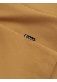 Ombre Clothing - Męski longsleeve BASIC z okrągłym dekoltem - musztardowy V10 OM-LSBL-0106 - XXL. Kolor: żółty. Materiał: materiał, bawełna. Długość rękawa: długi rękaw. Wzór: jednolity, gładki. Styl: klasyczny #5