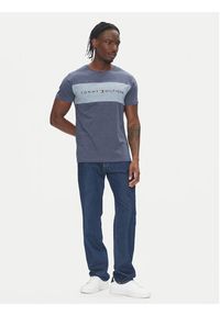TOMMY HILFIGER - Tommy Hilfiger T-Shirt UM0UM03418 Niebieski Regular Fit. Kolor: niebieski. Materiał: bawełna #3