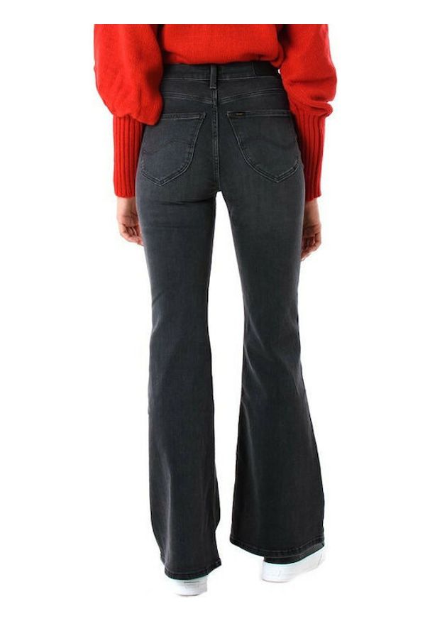 Lee - LEE BREESE DAMSKIE SPODNIE JEANSOWE JEANSY BLACK BUCKLIN L32YYGHO 112107782