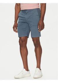 BOSS Szorty materiałowe 50536884 Niebieski Slim Fit. Kolor: niebieski. Materiał: bawełna