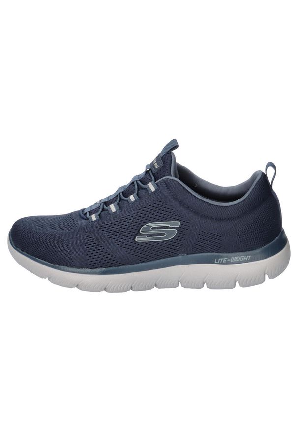 skechers - Buty do chodzenia męskie Skechers Summits Louvin. Zapięcie: sznurówki. Kolor: niebieski. Materiał: guma. Szerokość cholewki: normalna. Sport: turystyka piesza