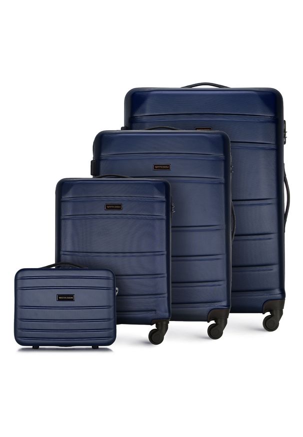 Wittchen - Komplet walizek z ABS-u żłobionych. Kolor: niebieski