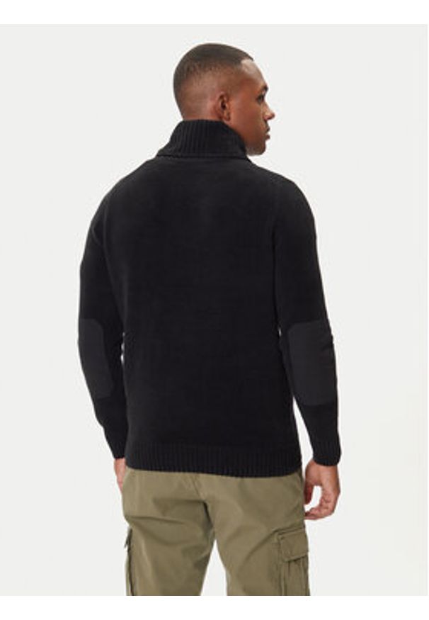 Aeronautica Militare Sweter 252MA1574UL00539 Czarny Regular Fit. Kolor: czarny. Materiał: bawełna