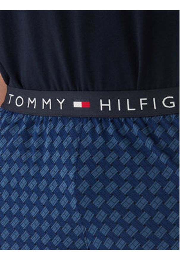 TOMMY HILFIGER - Tommy Hilfiger Piżama UM0UM03834 Granatowy Regular Fit. Kolor: niebieski. Materiał: bawełna