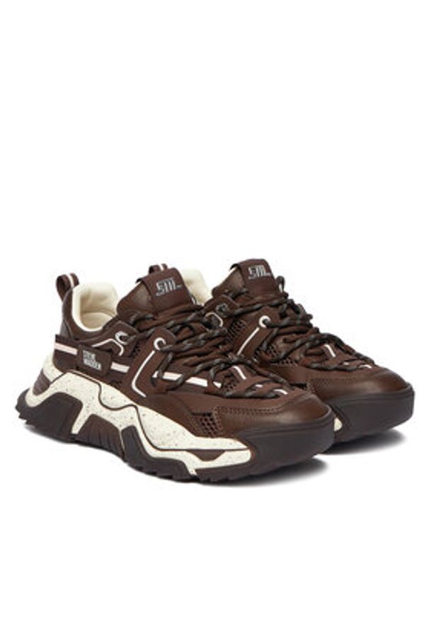 Steve Madden Sneakersy Kingdom 2 SM11004870 Brązowy. Kolor: brązowy. Materiał: zamsz, skóra