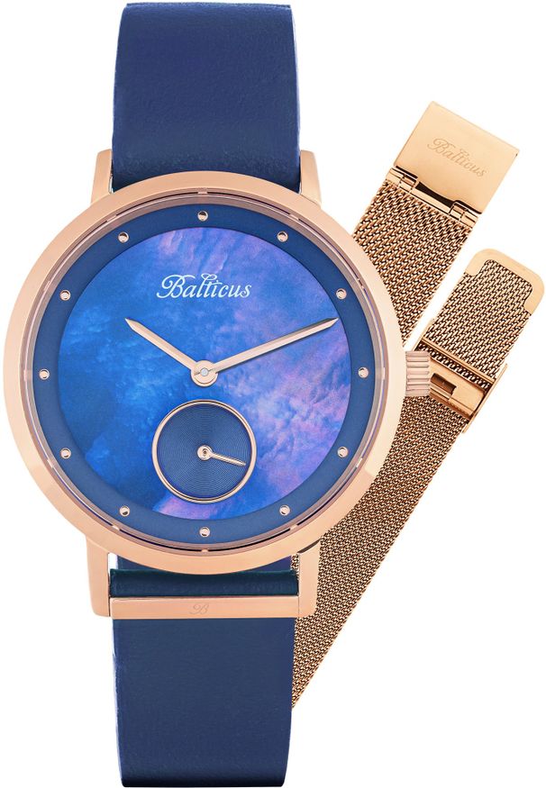 BALTICUS - Zegarek damski Balticus BLT-BALNSRNBL-P niebieski. Kolor: niebieski