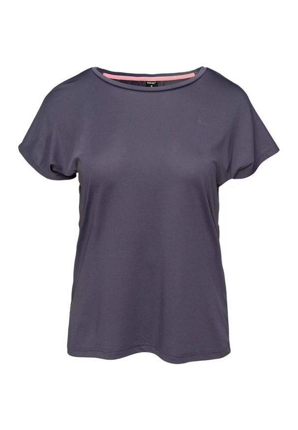 Hi-tec - T-shirt Damski Z Krótkim Rękawem Hine. Kolor: szary. Długość rękawa: krótki rękaw. Długość: krótkie. Sport: turystyka piesza