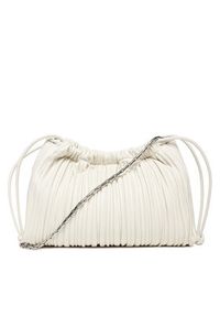 Calvin Klein Torebka Drawstring Plisse Crossbody LV04F3076G Biały. Kolor: biały. Materiał: skórzane #3