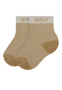 Guess Skarpety długie H4YZ07 Z3G10 Beżowy. Kolor: beżowy. Materiał: bawełna #6