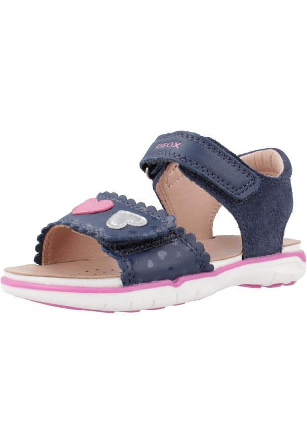 Geox - Sandały GEOX B SANDAL DELHI GIRL Niebieski. Kolor: niebieski. Materiał: skóra. Sezon: lato