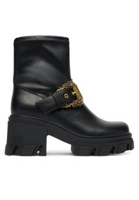 Versace Jeans Couture Botki 79VA3S80 Czarny. Kolor: czarny. Materiał: skóra #1