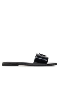 Calvin Klein Jeans Klapki Flat Sandal Slide Mg Met YW0YW01348 Czarny. Kolor: czarny #1
