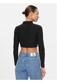 Calvin Klein Jeans Bluzka J20J221312 Czarny Slim Fit. Kolor: czarny. Materiał: syntetyk #2