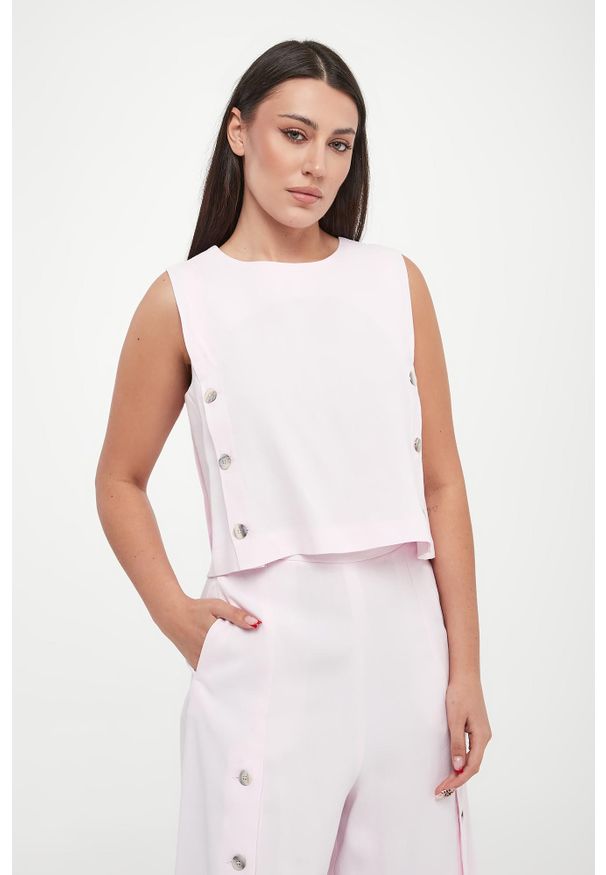 Marella - Top damski lniany Unione MARELLA MONOCHROME. Materiał: len