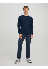 Jack & Jones - Jack&Jones Sweter 12137190 Granatowy Regular Fit. Kolor: niebieski. Materiał: bawełna #6