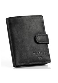 Męski Portfel Skórzany Czarny Mustang Denimo Wallet. Kolor: czarny. Materiał: skóra #1