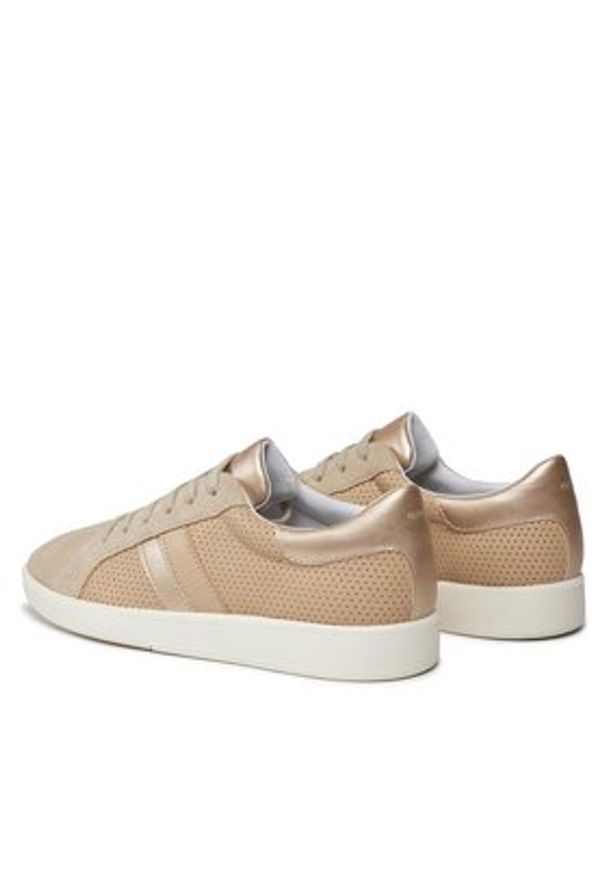 Geox Sneakersy D Meleda D36UGB 08522 C6738 Brązowy. Kolor: brązowy. Materiał: skóra