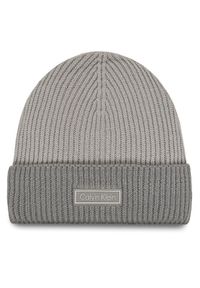 Calvin Klein Czapka LV04D8029G Szary. Kolor: szary. Materiał: wełna, materiał