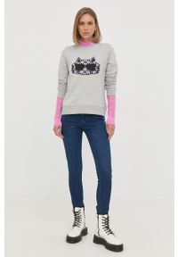 Karl Lagerfeld jeansy damskie medium waist. Kolor: niebieski #4