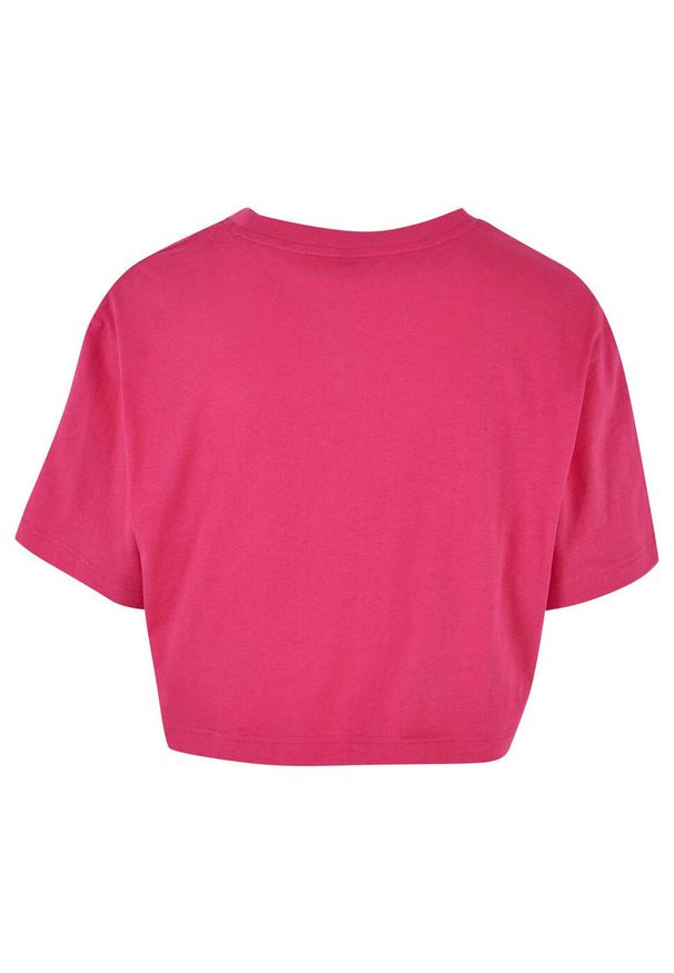 BUILD YOUR BRAND - Oversized Crop Top Dla Pań I Panów. Kolor: różowy