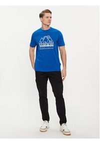 Napapijri T-Shirt S-Faber NP0A4HQE Niebieski Regular Fit. Kolor: niebieski. Materiał: bawełna