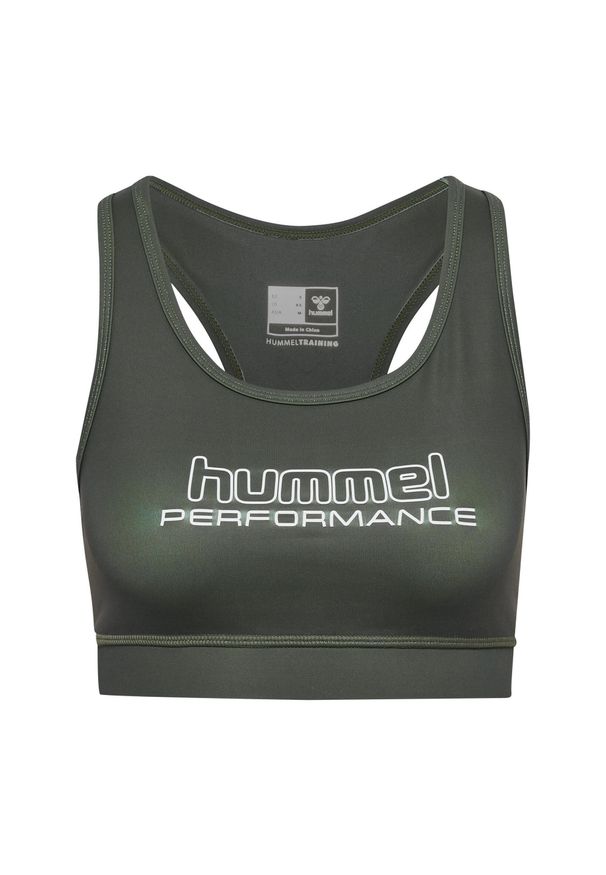 Biustonosz damski Hummel Te Fundamental. Kolor: wielokolorowy, zielony, brązowy. Materiał: jersey, materiał. Sport: piłka nożna