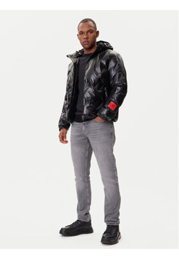EA7 Emporio Armani Kurtka z imitacji skóry 7M001860 AF22699 UC001 Czarny Regular Fit. Kolor: czarny. Materiał: syntetyk