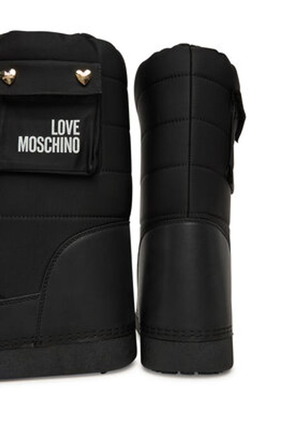 Love Moschino - LOVE MOSCHINO Śniegowce JA24452G0NISL000 Czarny. Kolor: czarny. Materiał: materiał
