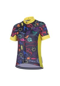 MADANI - Koszulka rowerowa męska madani. Kolor: wielokolorowy, pomarańczowy
