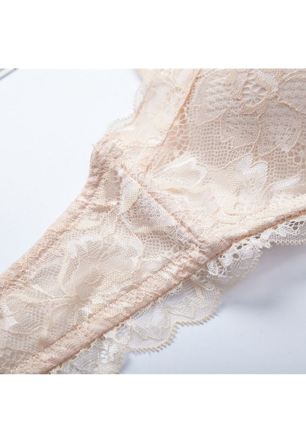 Intica - Biustonosz balkonetka push-up koronkowy z kokardkami Hafize. Kolor: czarny. Materiał: koronka. Rodzaj stanika: push-up