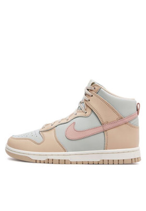 Nike Sneakersy Dunk High DD1869 113 Beżowy. Kolor: beżowy. Materiał: skóra