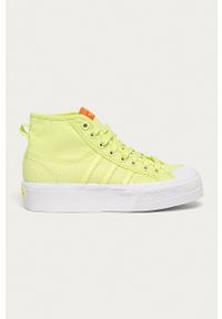 adidas Originals - Trampki Nizza Platform Mid W. Zapięcie: sznurówki. Kolor: żółty. Materiał: guma. Obcas: na platformie #1