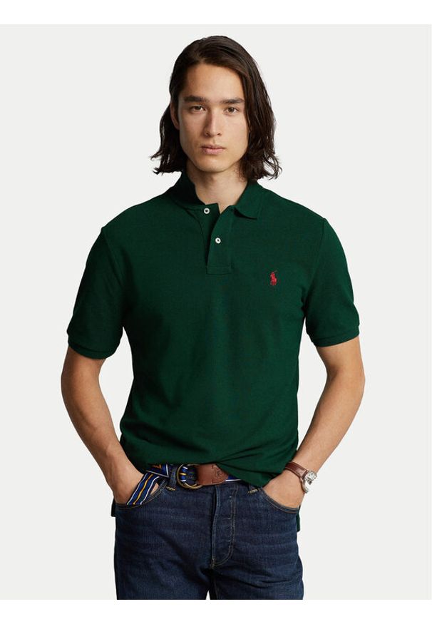 Polo Ralph Lauren Polo Core Replen 710795080 Zielony Slim Fit. Typ kołnierza: polo. Kolor: zielony. Materiał: bawełna