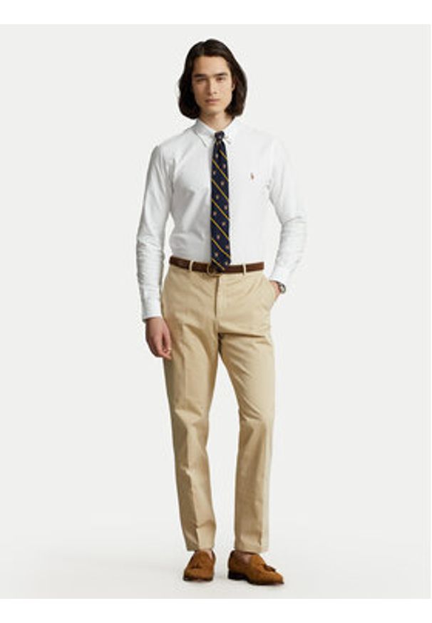 Polo Ralph Lauren Koszula Core Replen 710792041 Biały Custom Fit. Typ kołnierza: polo. Kolor: biały. Materiał: bawełna