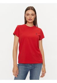 Polo Ralph Lauren T-Shirt 211898698013 Czerwony Regular Fit. Typ kołnierza: polo. Kolor: czerwony. Materiał: bawełna