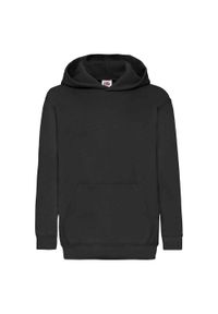 FRUIT OF THE LOOM - Bluza Z Kapturem Dla Dzieci. Typ kołnierza: kaptur. Kolor: czarny