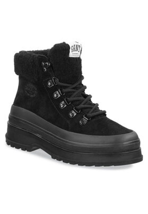 GANT - Gant Trapery 31543083 Czarny. Kolor: czarny. Materiał: skóra, zamsz