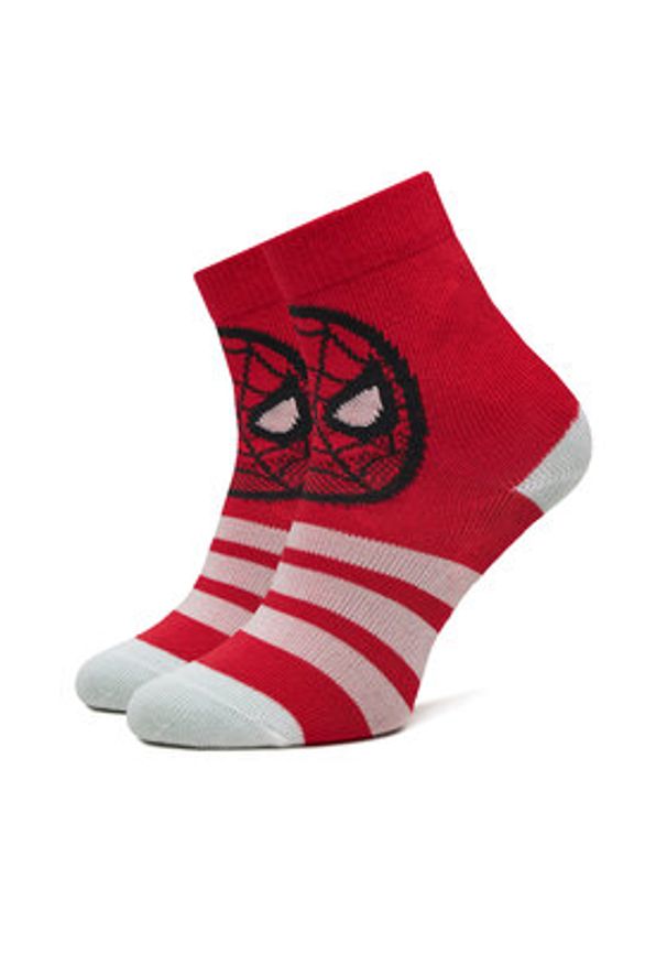 Adidas - adidas Zestaw 3 par wysokich skarpet dziecięcych Marvel Spider-Man JG5787 Czerwony. Kolor: czerwony. Materiał: bawełna, materiał. Wzór: motyw z bajki
