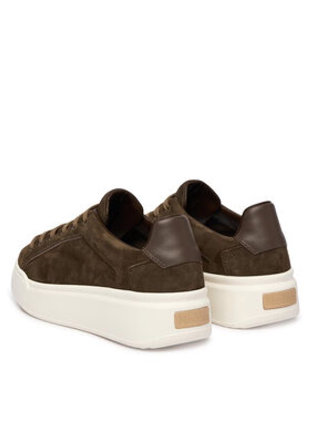 Max Mara Sneakersy 2614761031650 Brązowy. Kolor: brązowy. Materiał: skóra