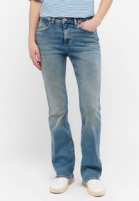 Damskie Spodnie Jeansowe Mustang Style Shelby Slim Boot Denim Blue 1016202 5000 421