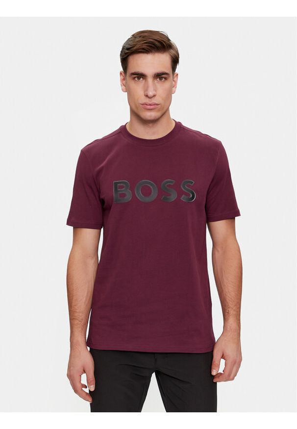 BOSS - Boss T-Shirt Tee 1 50506344 Czerwony Regular Fit. Kolor: czerwony. Materiał: bawełna