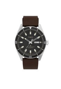 Timex Zegarek Waterbury TW2V24800 Brązowy. Kolor: brązowy