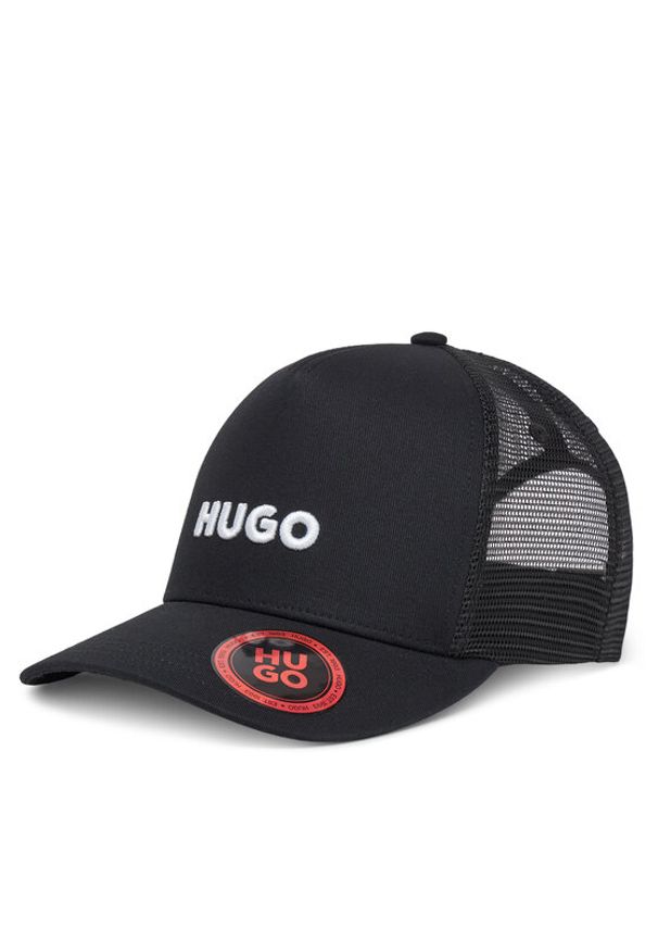 Hugo - HUGO Czapka z daszkiem Marsel-Trucker 50535942 Czarny. Kolor: czarny. Materiał: bawełna, materiał