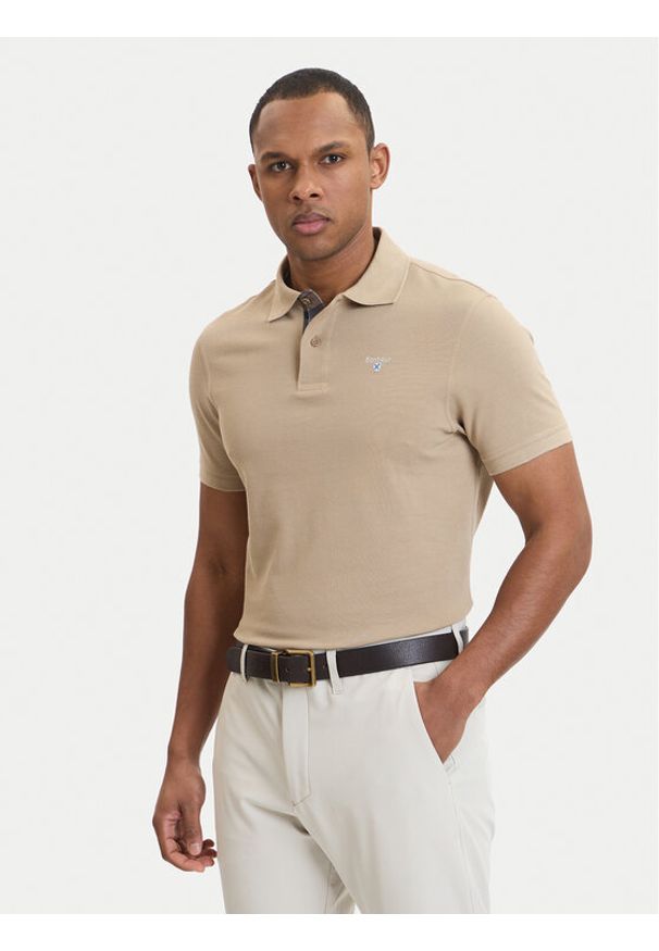 Barbour Polo Tartan MML0012ST39 Beżowy. Typ kołnierza: polo. Kolor: beżowy. Materiał: bawełna